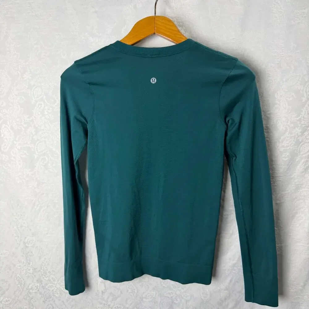 lululemon Teal Seamless Long Sleeve Athletic Top No Tag